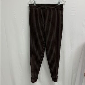 Sergio Tacchini Brown Pinstripe Trousers